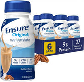 Ensure Original Butter Pecan Nutrition Shake | Small Meal Replacement Shake | Ready To Drink | 9g Protein, 27 Vitamins and Minerals | 8 fl oz - 6 Pack