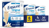 Ensure Original Nutrition Powder | Vanilla Protein Powder | Small Meal Replacement Shake Mix | 8g Protein, 24 Vitamins & Minerals | Immune Health | 14.1 oz -pack of 6