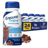 Ensure Original Nutrition Shake with 9 grams of protein, Meal Replacement Shakes, Milk Chocolate, 8 fl oz, 24 Count