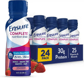 Ensure complete Strawberry Nutrition Shake, Complete, Balanced Meal Replacement, Ready to Drink, 30g Protein, 25 Vitamins & Minerals, 10 fl oz—24 Pack