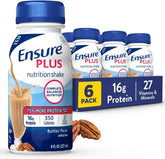 Ensure Plus Butter Pecan Nutrition Shake | Meal Replacement Shake | Ready To Drink | 16g Protein and 27 Vitamins and Minerals | 8 fl oz - 6 Pack