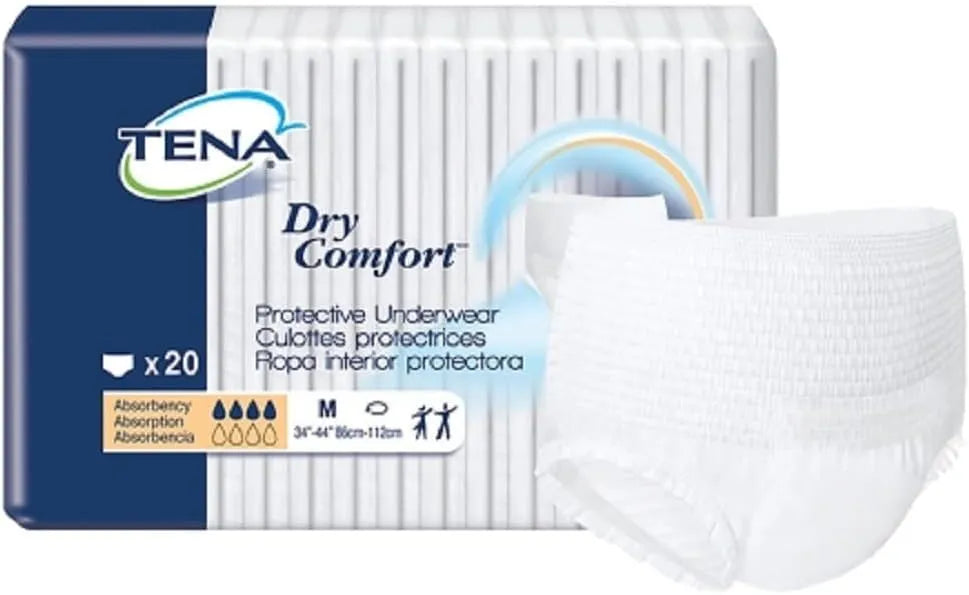 Tena Dry Comfort Adult Underwear Pull On Medium Disposable Moderate Absorbency, 72422 - Pack of 20