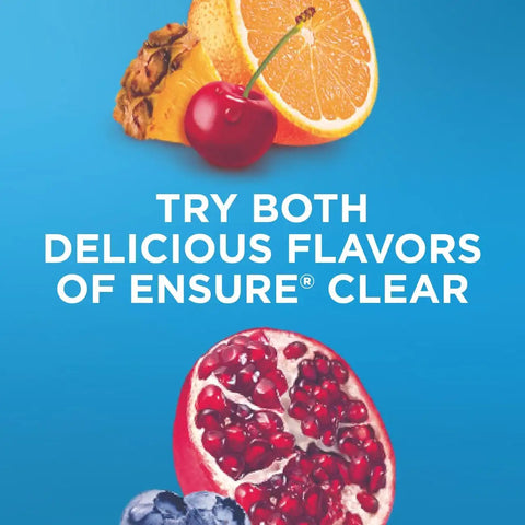 Ensure Clear Mixed Fruit Nutritional Drink | 8g Protein, 15 Vitamins & Minerals | Fat-Free | Ready to-Drink | Refreshing Taste | 10 fl oz, 12 Pack