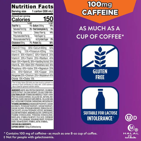 Ensure Max Protein Shake | Cafe Mocha | Ready to Drink | 30g Protein for Muscle Health | 1g Sugar, 4g Fiber | 11 fl oz, 4 Pack